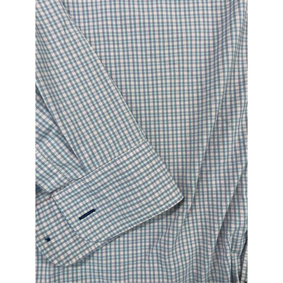 UNTUCKit Button Down Shirt Men‎ XL Blue Classic Check Plaid Long Sleeve Stretch - Picture 2 of 7